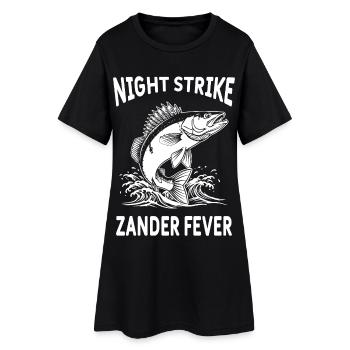Pêche Rivière Sandre Night Strike - Robe T-shirt Femme - noir - Devant