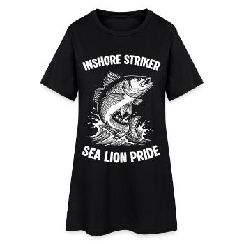 Pêche Mer Bar Sea Bass Striker - Robe T-shirt Femme - noir - Devant
