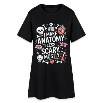 PT Educator I Make Anatomy Less Physiotherapy - Frauen T-Shirt-Kleid - Schwarz - Vorne