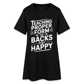 Éducateur en kinésithérapie enseignant la thérapie du mouvement par forme correcte - Robe T-shirt Femme - noir - Devant