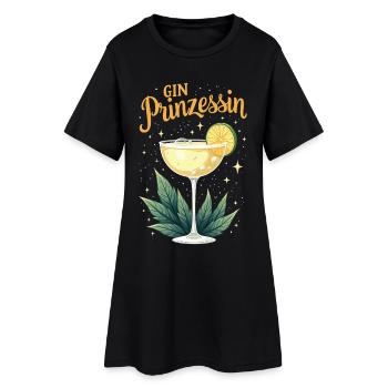 Gin Princess – Reine du Gin & Tonic - Robe T-shirt Femme - noir - Devant