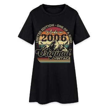 Original 2006 Vintage Vintage Cadeau d’anniversaire - Robe T-shirt Femme - noir - Devant