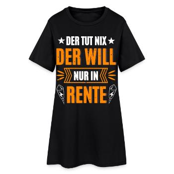 Pyro à la retraite - Robe T-shirt Femme - noir - Devant