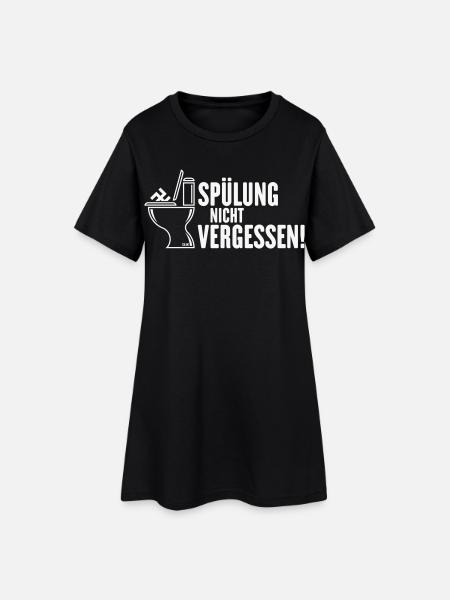Spülung Nicht Vergessen! (Gegen Rechts / White) - Frauen T-Shirt-Kleid - Schwarz