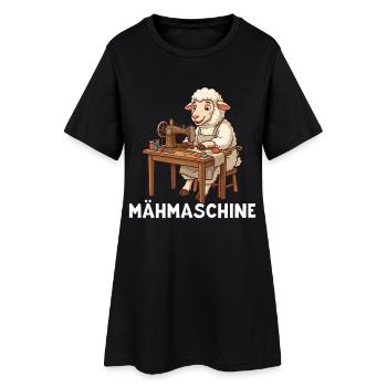 Tonduse Douce brebis à la machine à coudre - Robe T-shirt Femme - noir - Devant