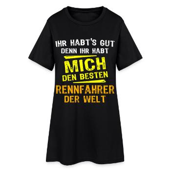 Cadeau de coureur - Robe T-shirt Femme - noir - Devant