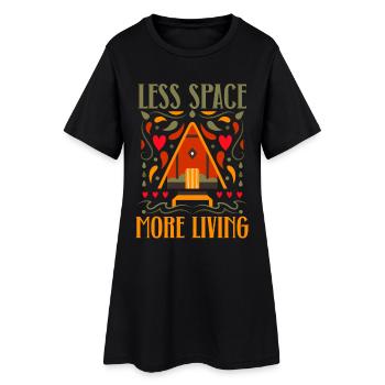 Tiny House Moins d’espace Plus vie - Robe T-shirt Femme - noir - Devant