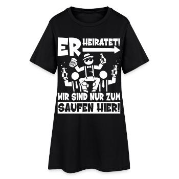 T-shirt de fête de garçon Hommes Chemises de fête de garçon - Robe T-shirt Femme - noir - Devant