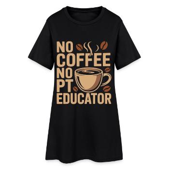 Éducateur en kinésithérapie sans café sans kiné mentorat amoureux du café - Robe T-shirt Femme - noir - Devant