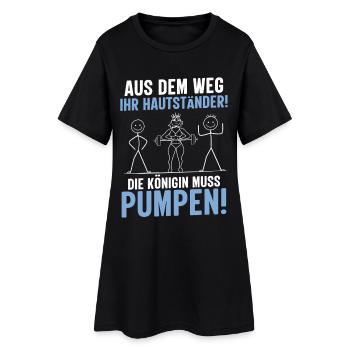 Haltérophile HORS DE LA ROUTE SA PEAU SE DRESSE Drôle - Robe T-shirt Femme - noir - Devant