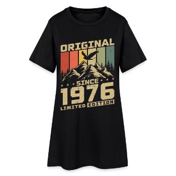 1976 Original Vintage Geburtstag Geschenk - Frauen T-Shirt-Kleid - Schwarz - Vorne