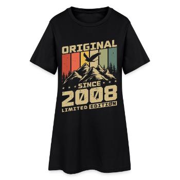 2008 Original Vintage Geburtstag Geschenk - Frauen T-Shirt-Kleid - Schwarz - Vorne