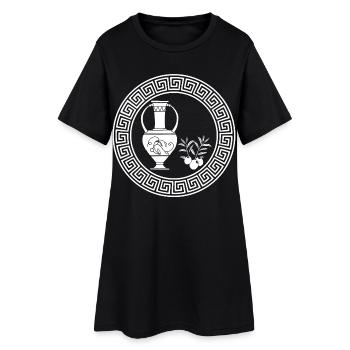 Symbole d'abondance (blanc) - Robe T-shirt Femme - noir - Devant