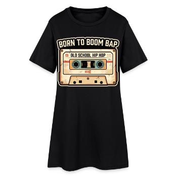 Old School Hip Hop Kassette Retro Design - Frauen T-Shirt-Kleid - Schwarz - Vorne