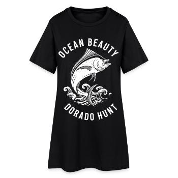 Pêche Mer Dorado - Robe T-shirt Femme - noir - Devant