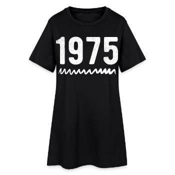 1975 Jubiläum 1975 Retro 1975 - Frauen T-Shirt-Kleid - Schwarz - Vorne