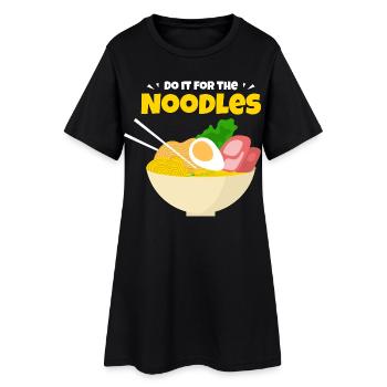 Nouilles, Ramen Lover, Cadeau Chemise Drôle de Nourriture - Robe T-shirt Femme - noir - Devant