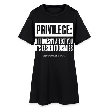 Devis de privilège : vérifiez vos angles morts - Robe T-shirt Femme - noir - Devant