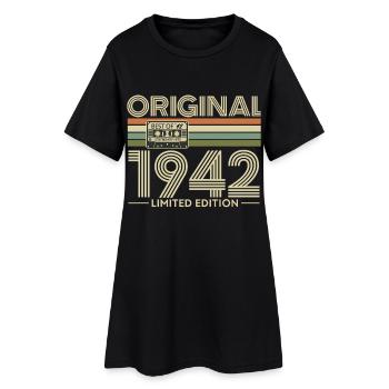 Original 1942 Limited Edition Retro - Frauen T-Shirt-Kleid - Schwarz - Vorne