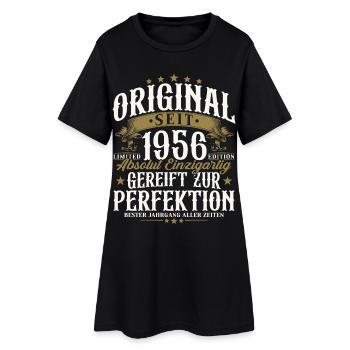 Original 1956 Jahrgang Vintage Geburtstag Geschenk - Frauen T-Shirt-Kleid - Schwarz - Vorne