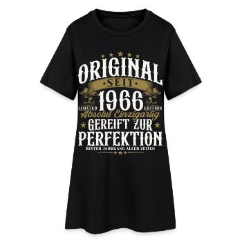 Cadeau d’anniversaire original de 1966 - Robe T-shirt Femme - noir - Devant