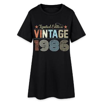 40e anniversaire 1986 - Robe T-shirt Femme - noir - Devant