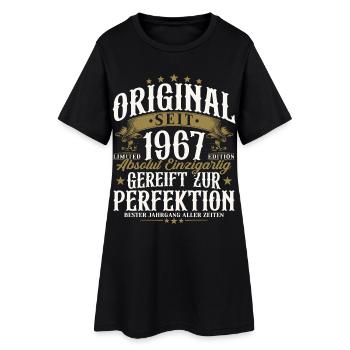 Cadeau d’anniversaire original vintage de 1967 - Robe T-shirt Femme - noir - Devant