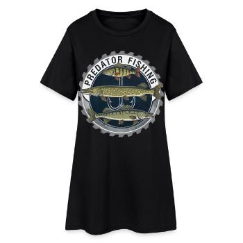 Predator Fishing Raubfisch Angeln - Women’s T-Shirt Dress - black - Front