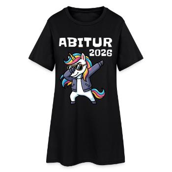 Motif de remise de diplôme de la licorne à l’Abitur 2026 - Robe T-shirt Femme - noir - Devant