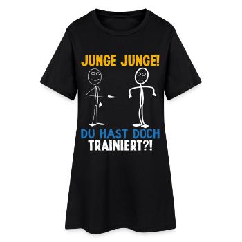 Garçon de fitness GARÇON TU T’ES ENTRAÎNÉ BIZARREMENT, - Robe T-shirt Femme - noir - Devant