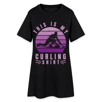 Voici mon t-shirt à boucle rétro vintage - Robe T-shirt Femme - noir - Devant