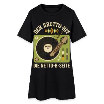 Le coup brut du côté B net - Robe T-shirt Femme - noir - Devant