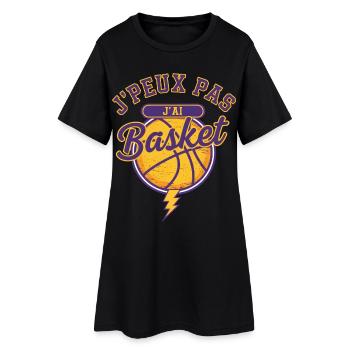 J'peux pas J'ai Basket - Robe T-shirt Femme - noir - Devant