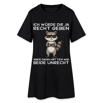 Raccoon serait d’accord avec toi, collègue - Robe T-shirt Femme - noir - Devant