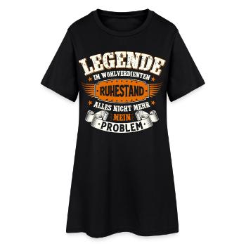 Don de pension Homme femme retraitée retraite Drôle - Robe T-shirt Femme - noir - Devant