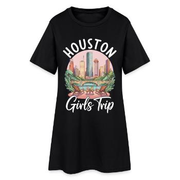 Voyage des filles à Houston - Robe T-shirt Femme - noir - Devant