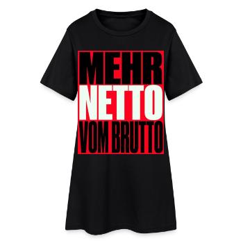 Plus de revenus nets à partir des chiffres bruts - Robe T-shirt Femme - noir - Devant