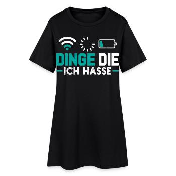 Nerd Computer THINGS I HATE FUNNY - Women’s T-Shirt Dress - black - Front