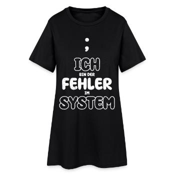 Ordinateur JE SUIS L’ERREUR DANS LE SYSTÈME DRÔLE - Robe T-shirt Femme - noir - Devant