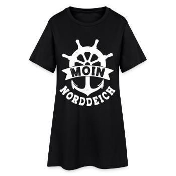 North Sea Holiday MOIN NORDDEICH Funny - Women’s T-Shirt Dress - black - Front