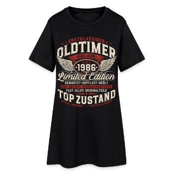 1986 Oldtimer 40. Geburtstag Geschenk Retro - Frauen T-Shirt-Kleid - Schwarz - Vorne