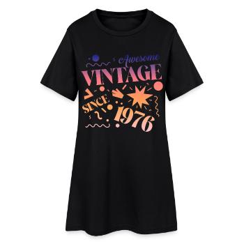 Vintage 1976 - Women’s T-Shirt Dress - black - Front