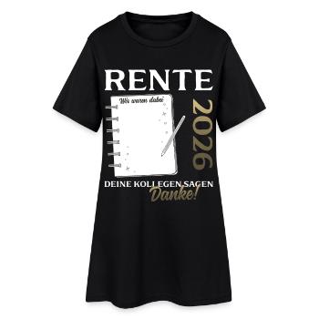 Retraité 2026 Livre d’or Offert Homme Femme Pension - Robe T-shirt Femme - noir - Devant