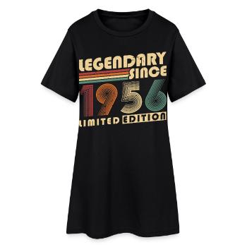 Légendaire depuis 1956 Anniversaire vintage - Robe T-shirt Femme - noir - Devant