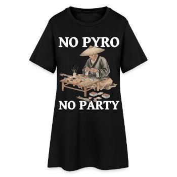 Pas de pyro, pas de feux d’artifice de fête - Robe T-shirt Femme - noir - Devant