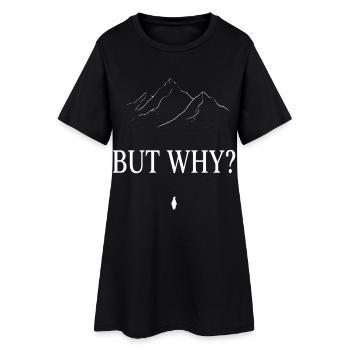 MAIS POURQUOI ? Art lineal des montagnes Penguin - Robe T-shirt Femme - noir - Devant