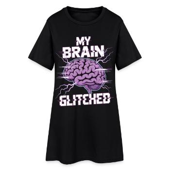 Mon t-shirt buggé - Robe T-shirt Femme - noir - Devant
