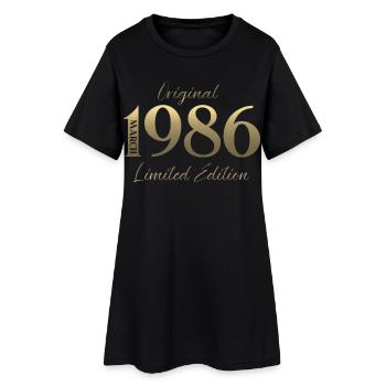 Cadeau pour 40 ans Mari Femme Mars 1986 - Robe T-shirt Femme - noir - Devant