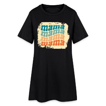 mama mama mama mama - Frauen T-Shirt-Kleid - Schwarz - Vorne