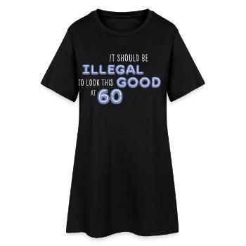 Illégalement « Look Well » à 60 ans – Diction d’anniversaire - Robe T-shirt Femme - noir - Devant